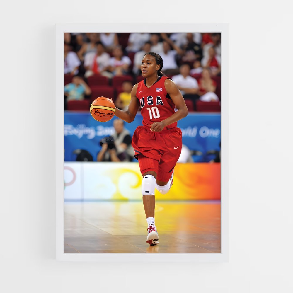 Poster Tamika catchings fonce – affiche Basketball (vue 3)